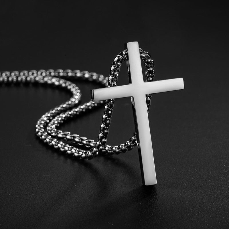 Surgical Steel Necklace With Crucifix Pendant