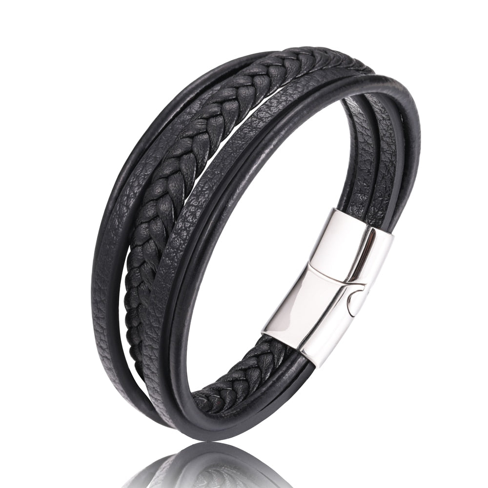 Handcrafted Multi-Layer Leather Bracelet