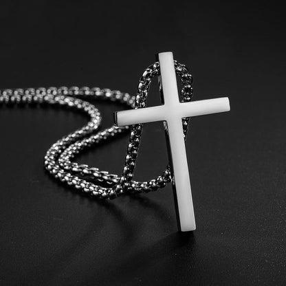 Surgical Steel Necklace With Crucifix Pendant